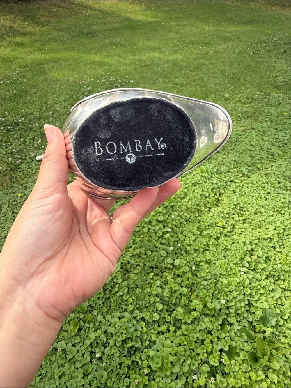 Vintage Elegant  Bombay Silver-Tone Gravy  Boat